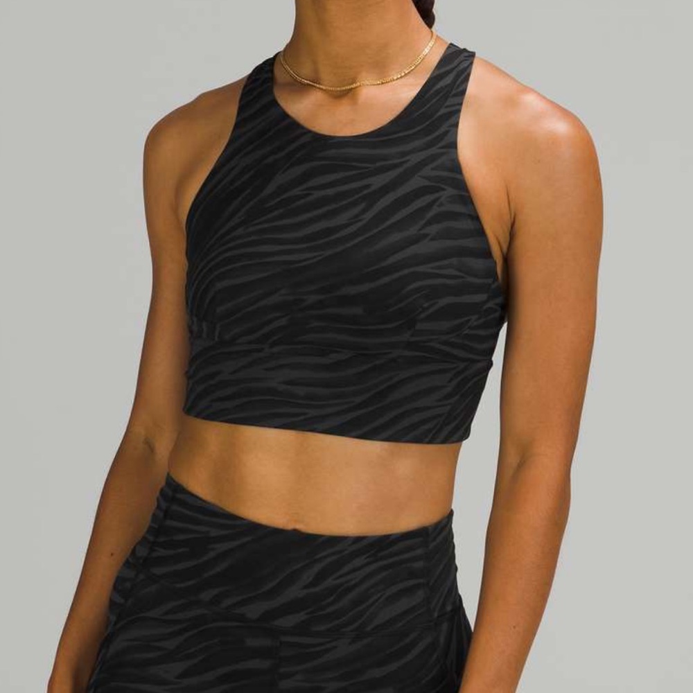 Lululemon Wunder Train Long-Line Bra Le Tigre Size 8